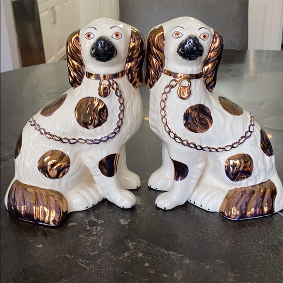 Staffordshire Other - Antique Staffordshire King Charles Dogs